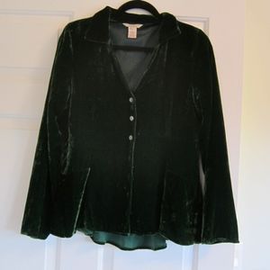 Sundance rayon silk velvet blouse